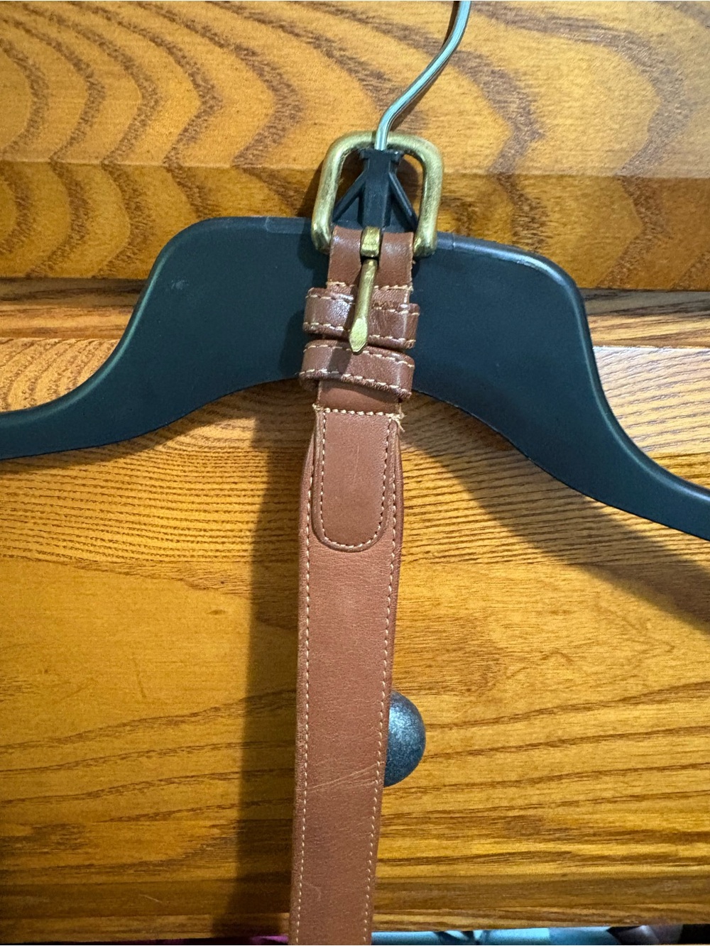 Coach women’s size 34 Brown Leather Belt with Brass-Tone Buckle